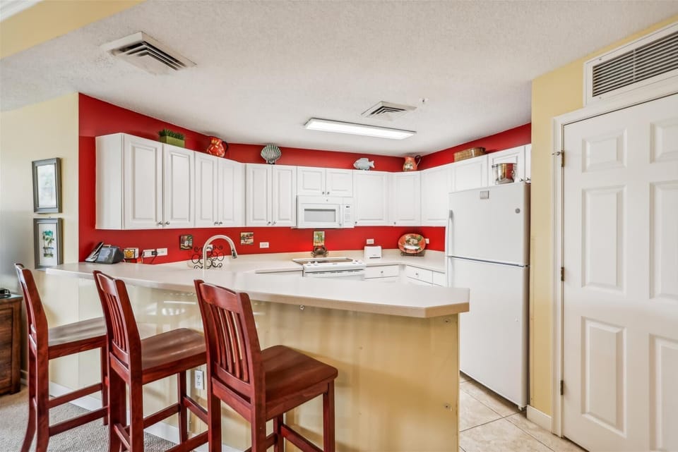 Kitchen with Breakfast Bar at 2203 SeaCrest