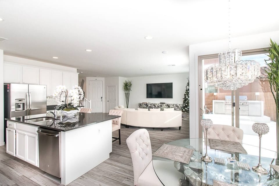 open living room concept + dining section 