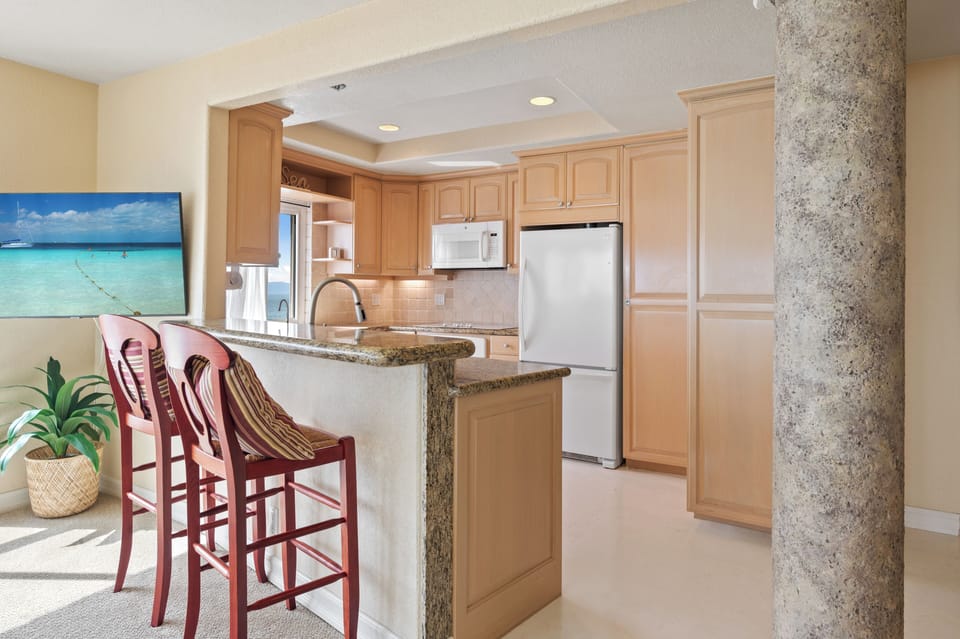 Enjoy the ocean view while preparing your meal!