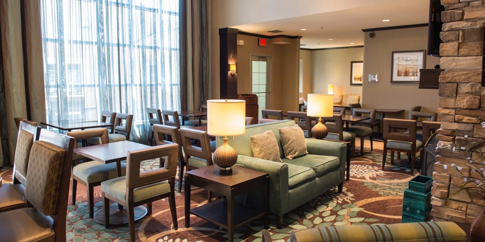 Catch up with loved ones in the common areas.
