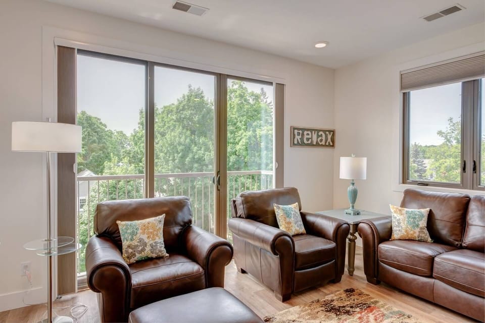Living room with TONS of light