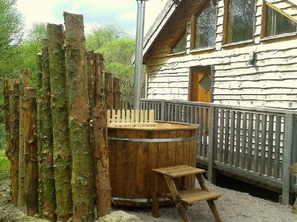 Wood fired hot tub