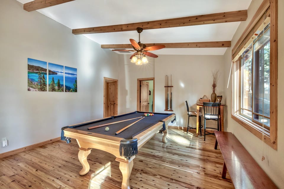 Let the family pool tournament begin! In addition to the pool ta - Let the family pool tournament begin! In addition to the pool table, you'll find other family-friendly board games for your whole crew to enjoy together