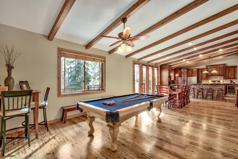 Let the family pool tournament begin! In addition to the pool ta - Let the family pool tournament begin! In addition to the pool table, you'll find other family-friendly board games for your whole crew to enjoy together