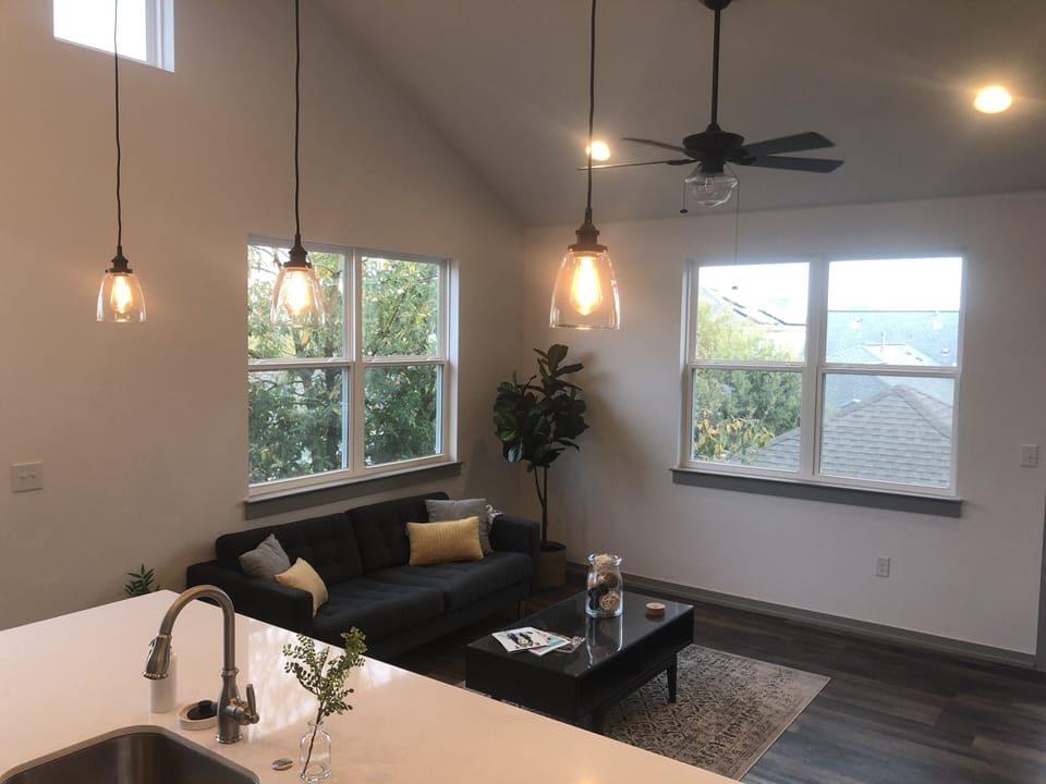 Living area from kitchen
