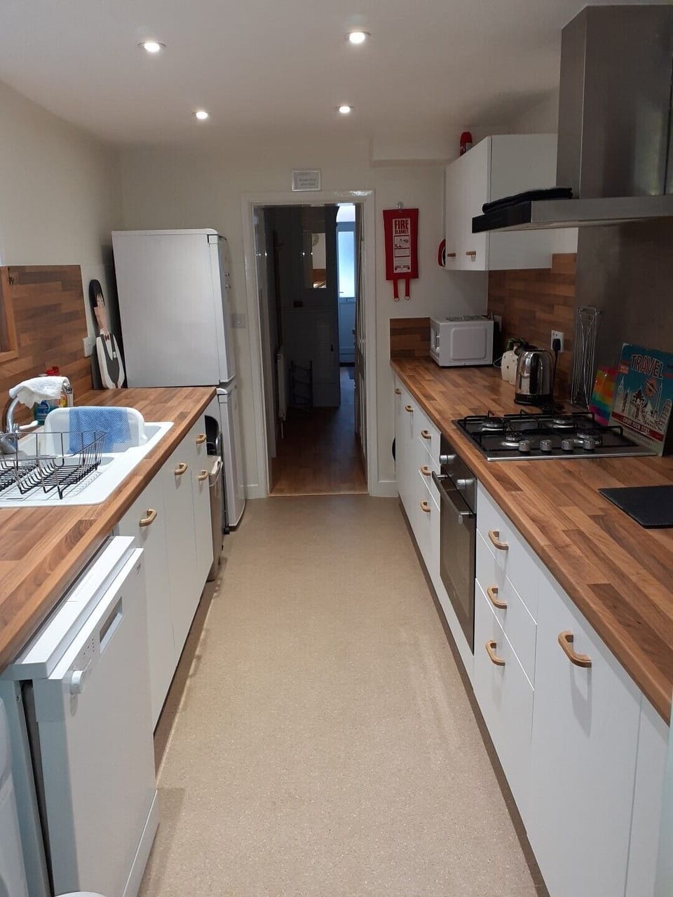 Kitchen well equipped for cooking meals, including the Christmas dinner!