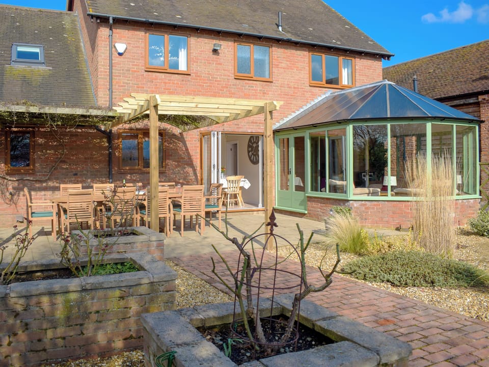 Large patio area | Meadow View, Harley, near Much Wenlock