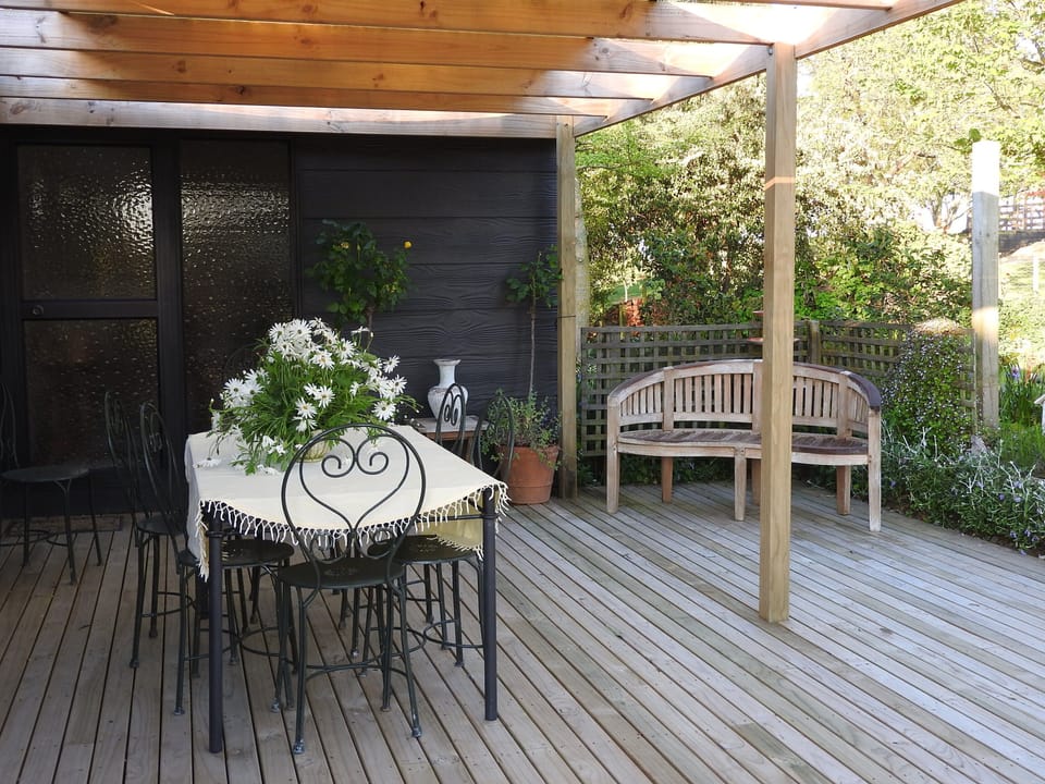 The large deck, bedroom 4 behind