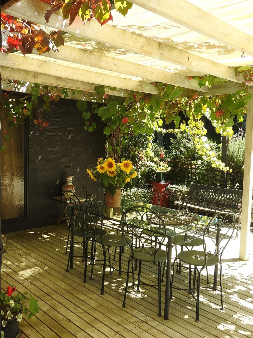 The large deck is perfect for alfresco meals