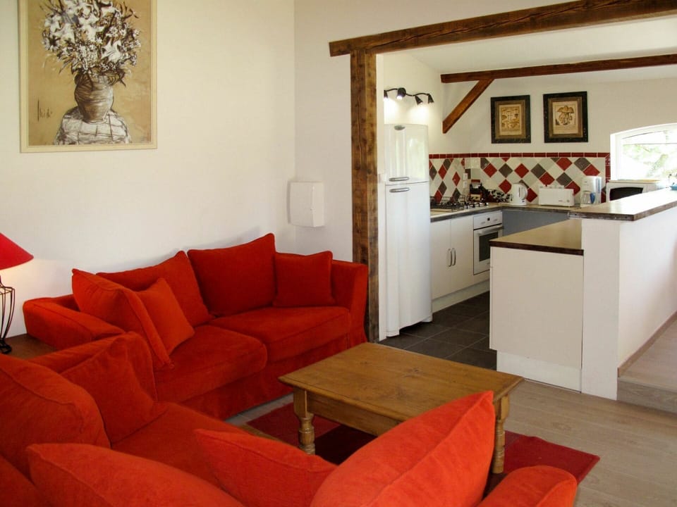 Room, Property, Furniture, Living Room, Interior Design, Building, House, Orange, Floor, Wall