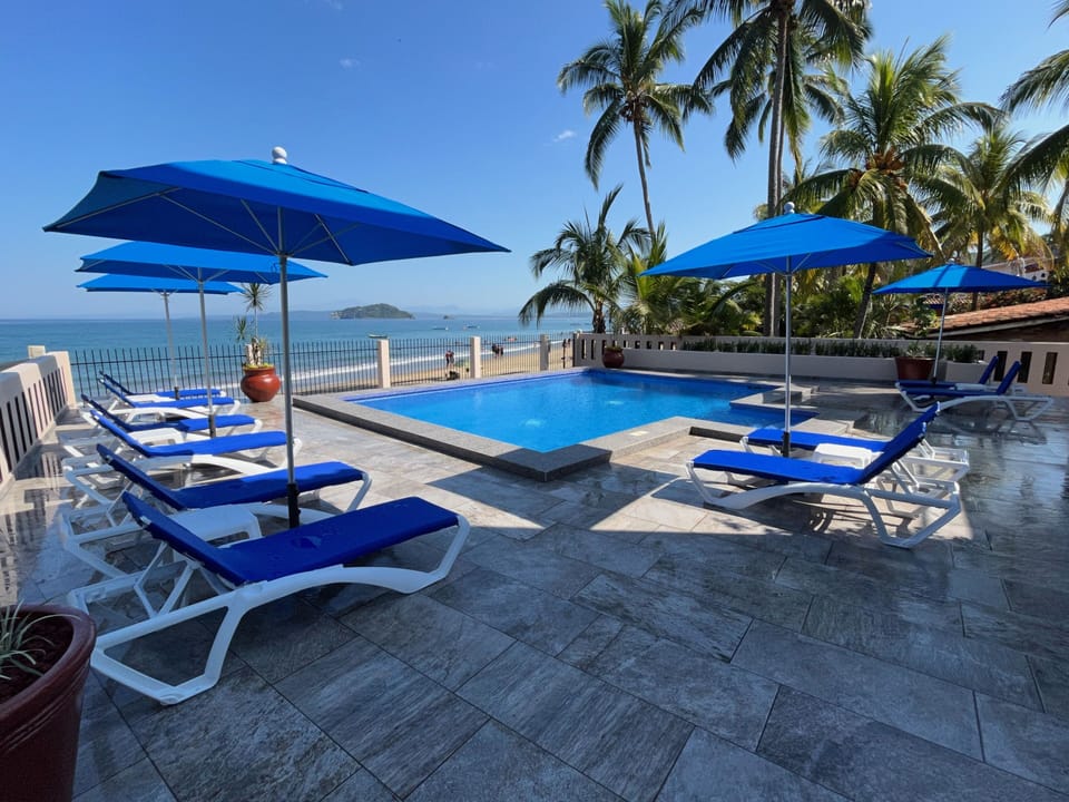 Awesome pool deck with ocean front views
