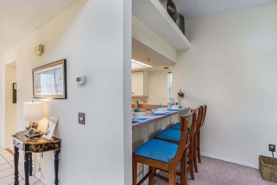 Enjoy breakfast at the open kitchen bar.  Coffee and cereal anyone?