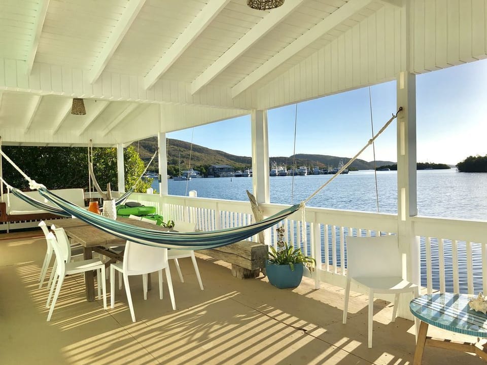 Spacious ocean view balcony.
