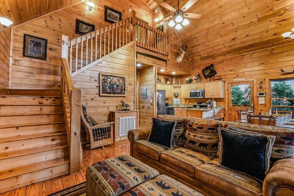 Indoors, Hardwood, Stained Wood, Furniture, Living Room
