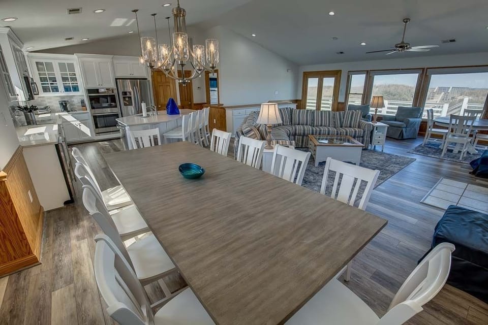 Top-Level Dining Room with Table (seats 10)