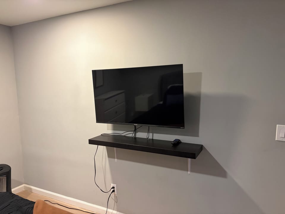 Roku tv in bedroom