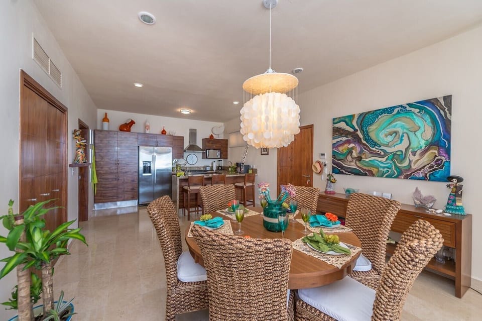 Dinning Table - Nahil condo 4 Akumal Mexico vacation rental