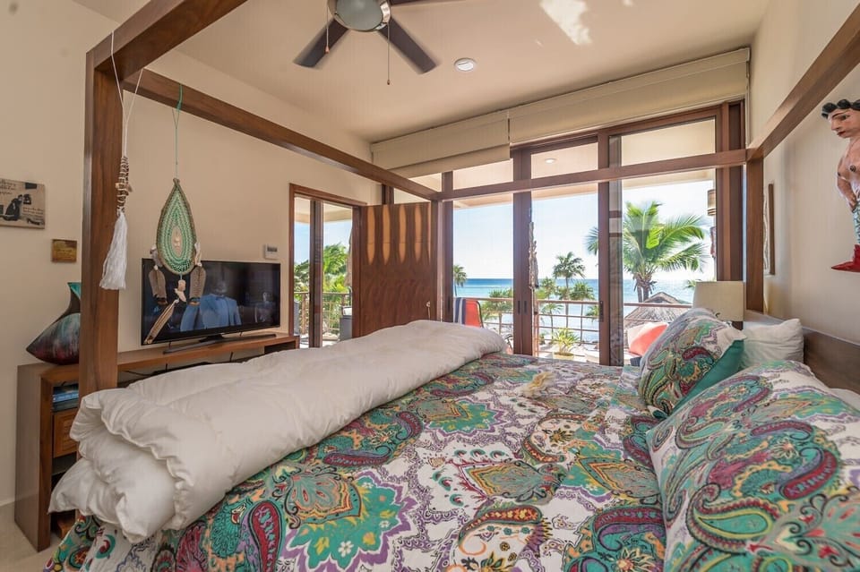 Master Bedroom - Nahil condo 4 Akumal Mexico vacation rental