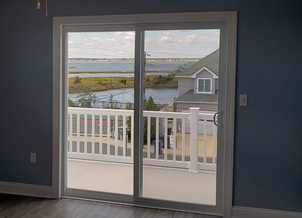 Master bedroom view from deck
