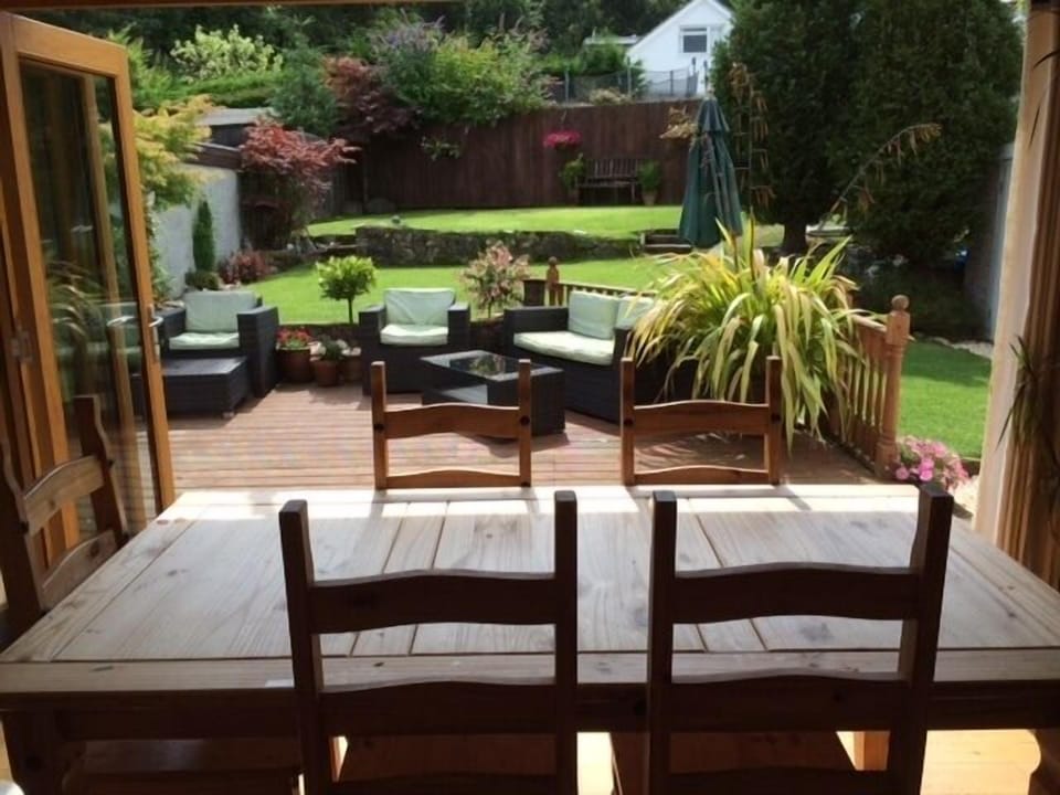 Bi-fold doors opening to sunny south facing deck