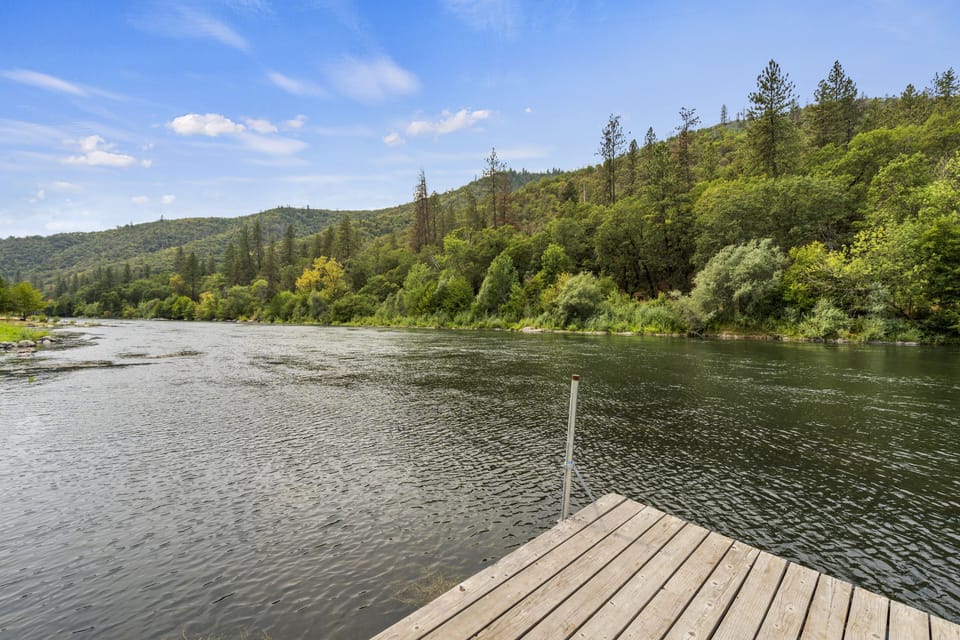 Looking down river from the dock