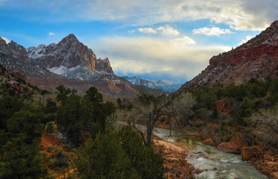Zion National Park in the winter time is one of the best kept secrets in the world.  Less crowds and beautiful snow capped redrock cliffs are a must see during the winter months.