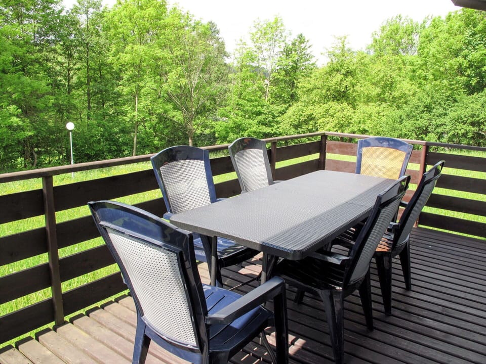 Furniture, Property, Deck, Table, Outdoor Table, Chair, Room, Real Estate, Patio, Tree