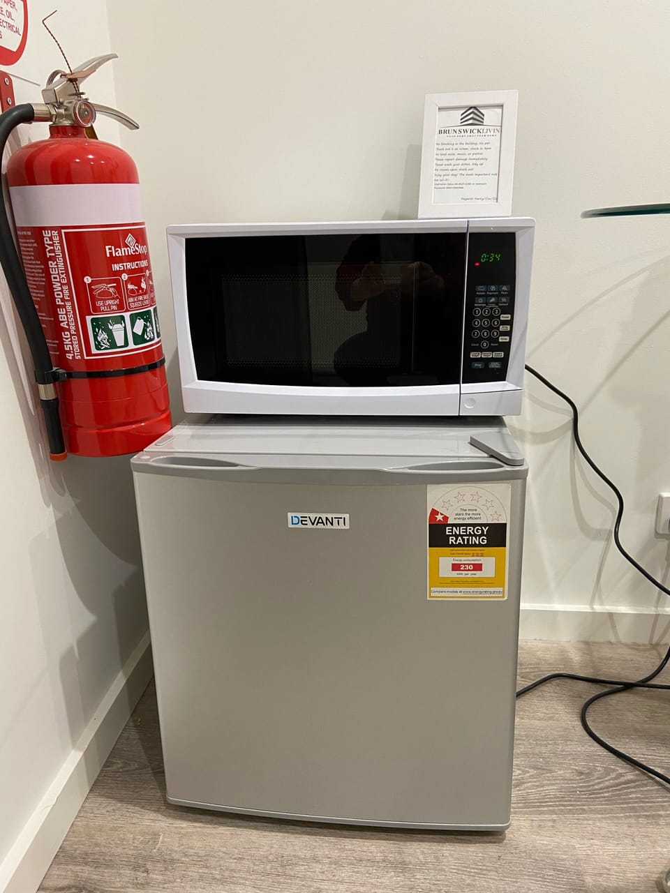 Mini bar and Microwave 