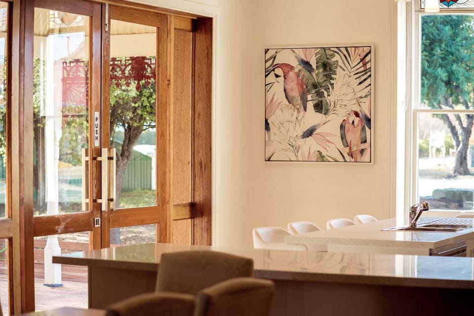 French doors to outside