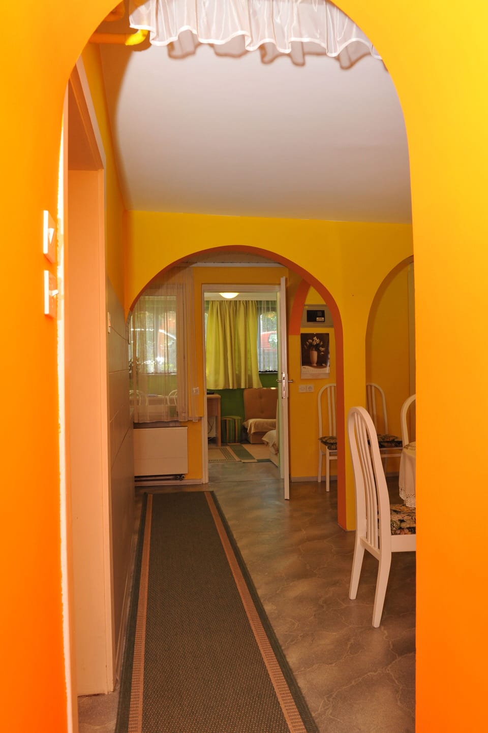 View from the bedrooms towards the entrance of the apartment 