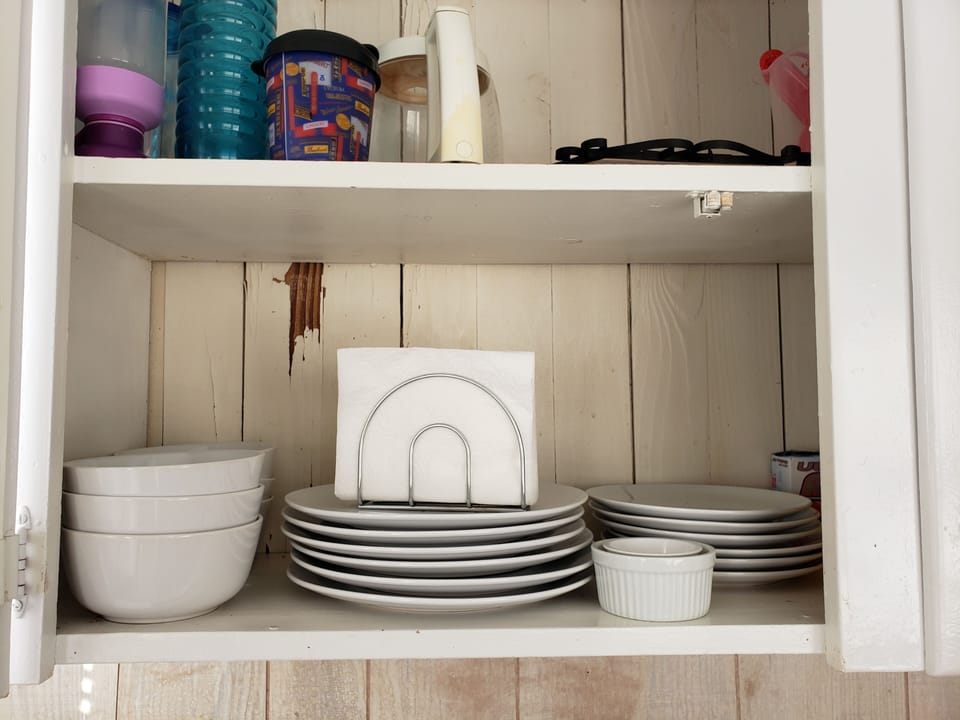 Kitchen amenities.