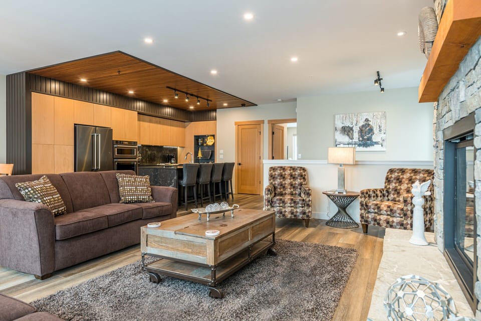 Penthouse Living Room and Kitchen