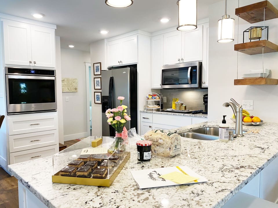Fully-stocked kitchen with many extras