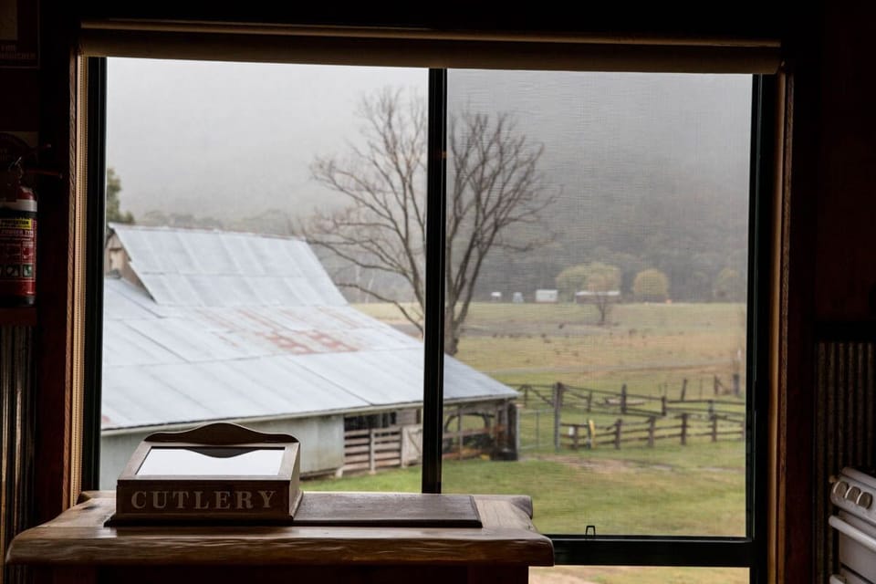 View of old woolshed from your kitchen window