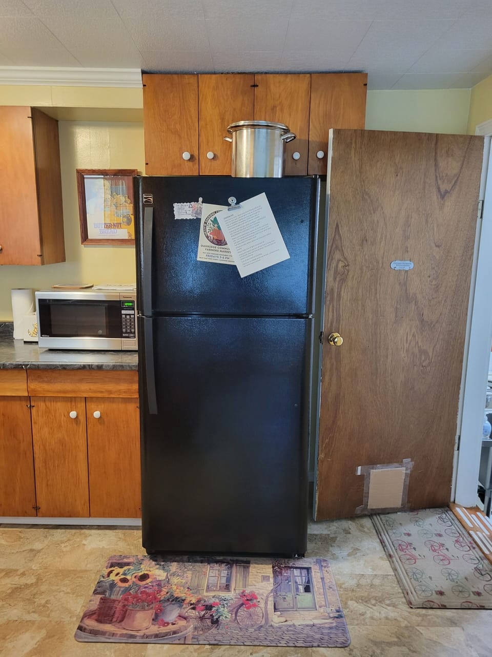 walk up 2 steps from mud room into kitchen