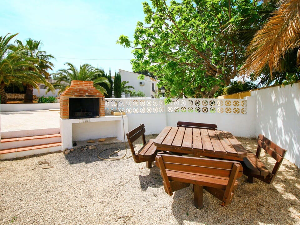 Plant, Property, Sky, Table, Outdoor Furniture, Shade, Wood, Outdoor Table, Arecales, Tree