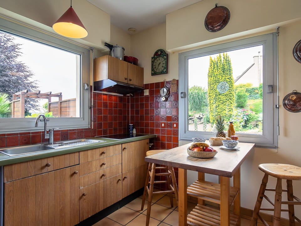 Cabinetry, Countertop, Furniture, Property, Window, Sink, Kitchen Sink, Wood, Tap, Plant