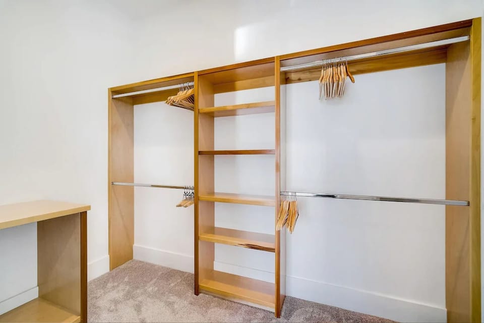 Walk-in closet in master suite