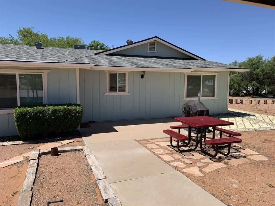 With a private outdoor patio overlooking Mingus Mountain