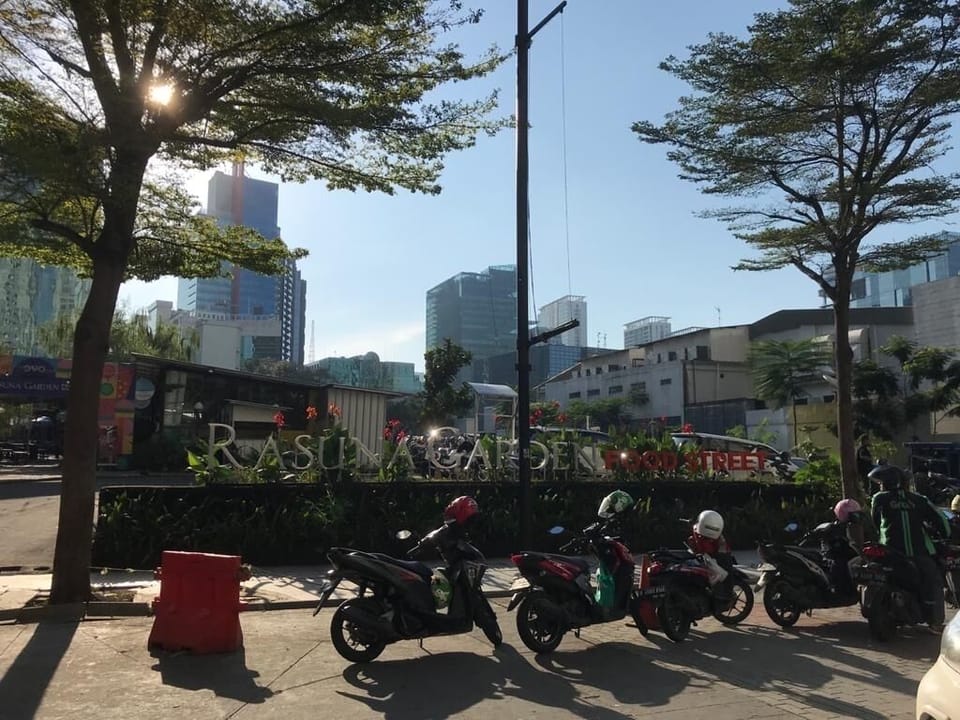 Rasuna Garden Foot Street, in front building