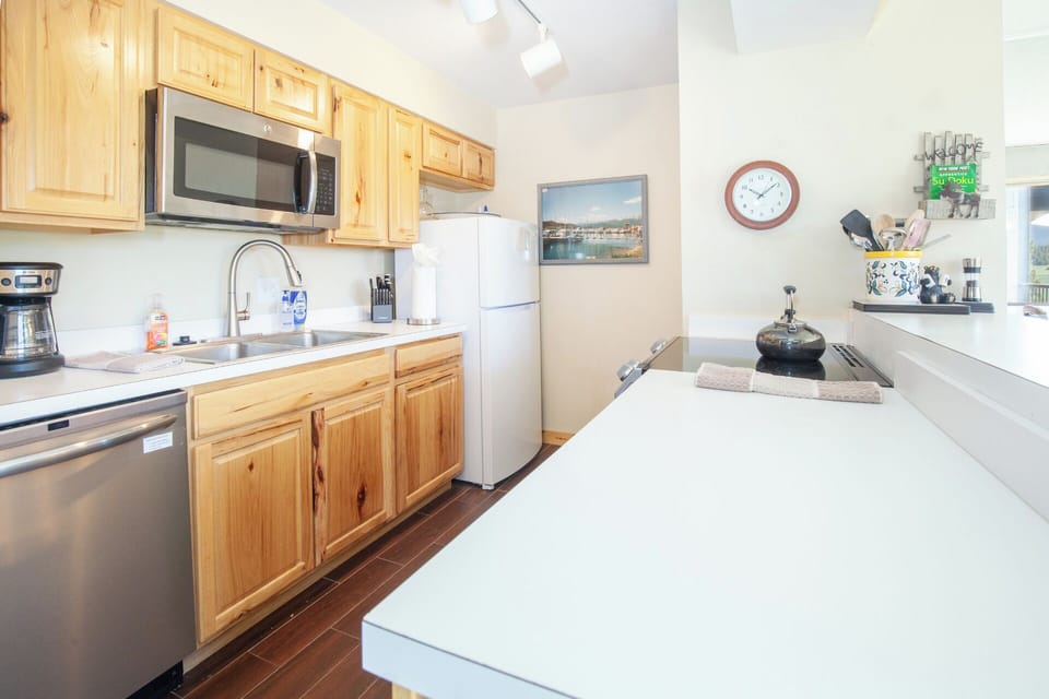 Close up of the kitchen