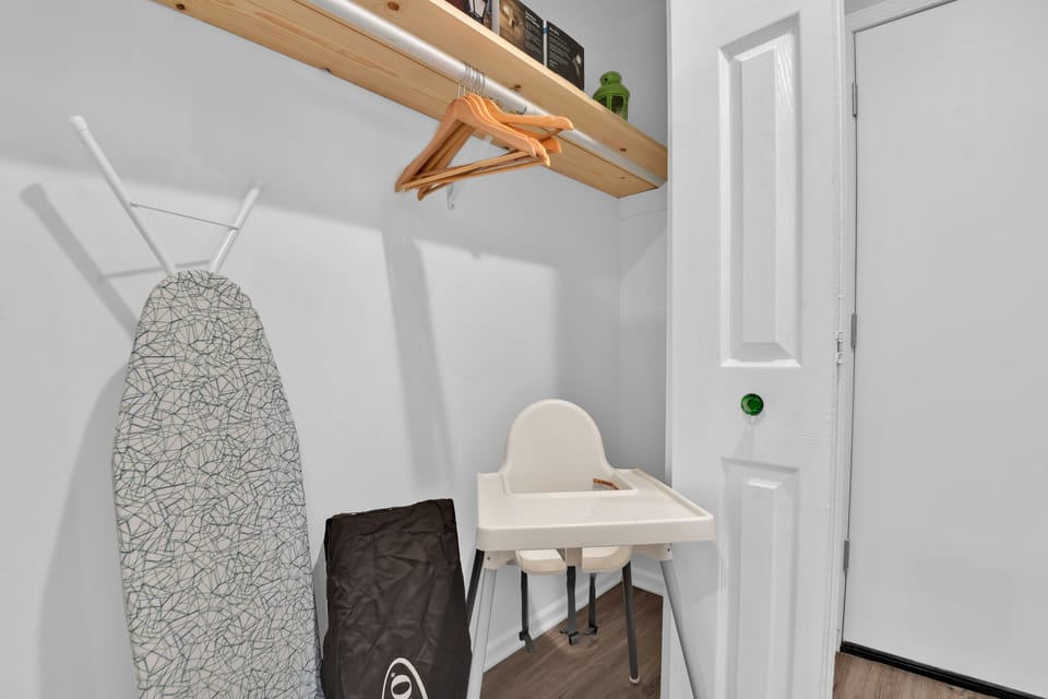 Kiddos traveling with you? High chair and pack N play available for use.