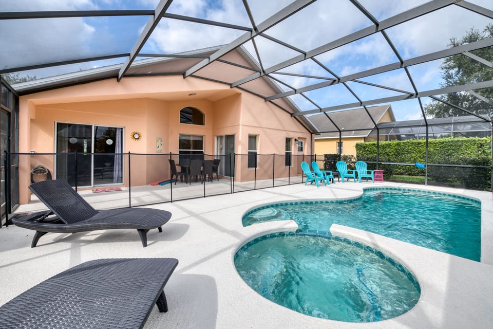 Covered outdoor dining area with seating for 6