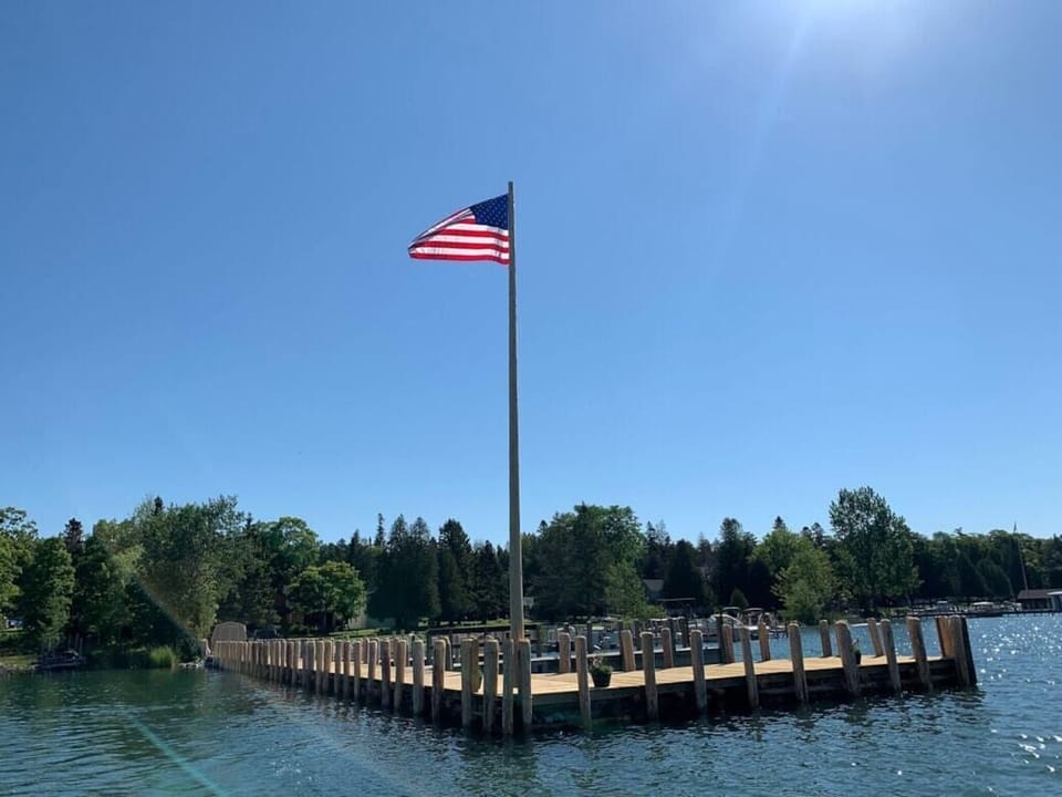 Views from the water of Les Cheneaux Landing!