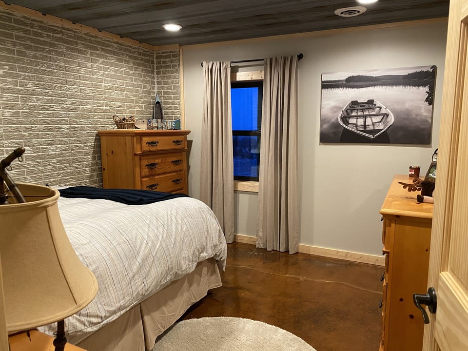 Newly renovated bedroom (queen bed) in the lower level