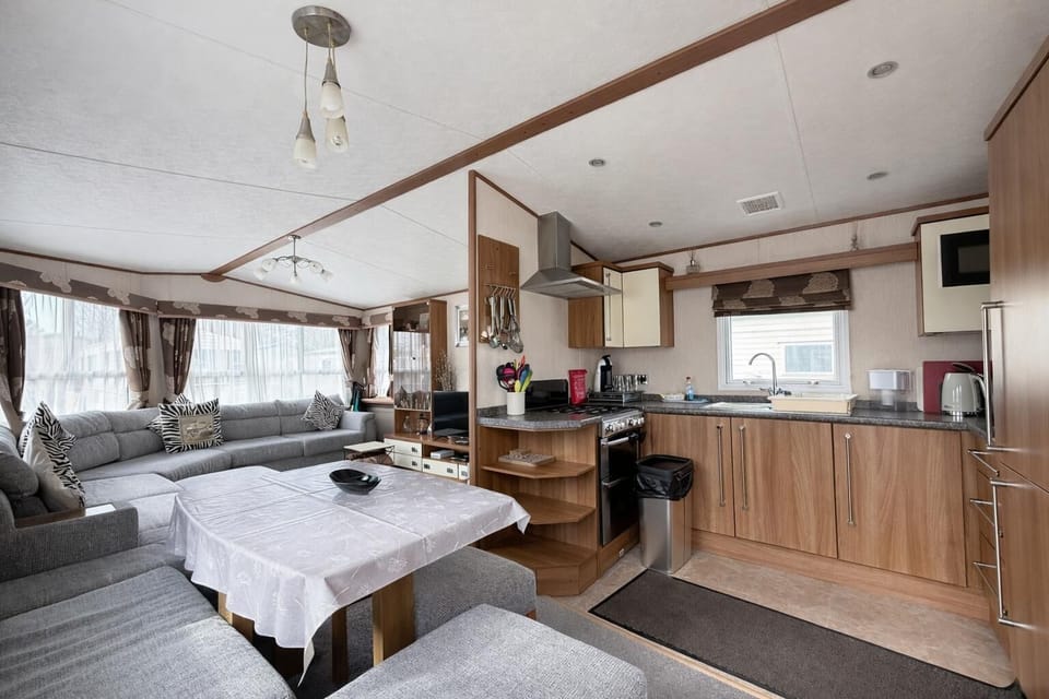 This living room ensures memorable family holidays with your furry friend by your side.