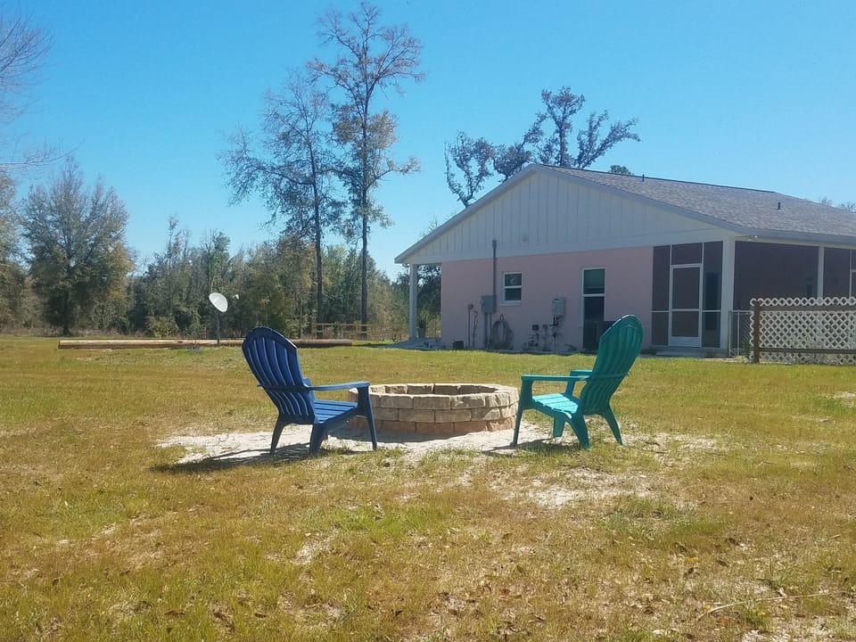 sit by the fire pit