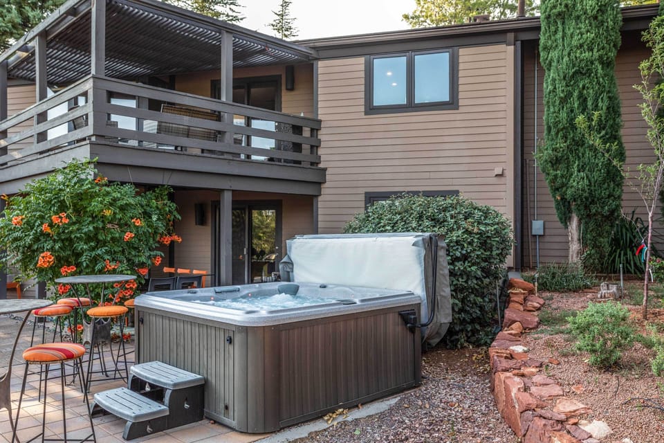 Exterior | Outdoor Hangout | Private Hot Tub