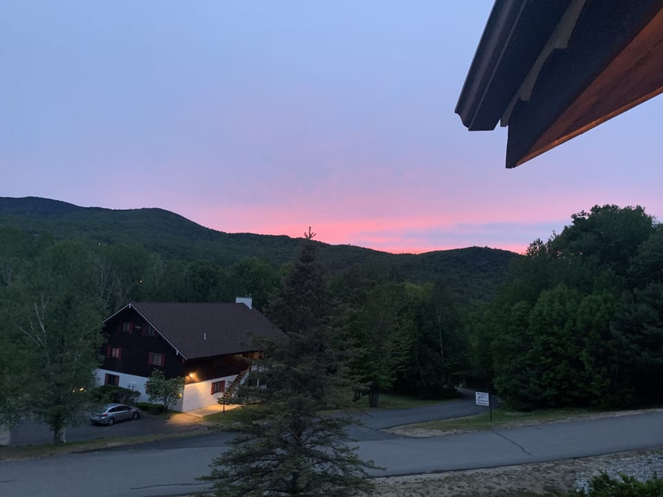 Sunset view from deck.
