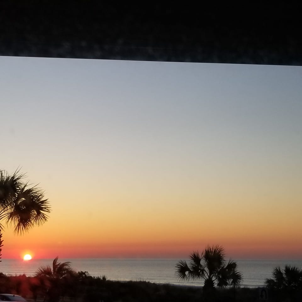 sunrise view from deck